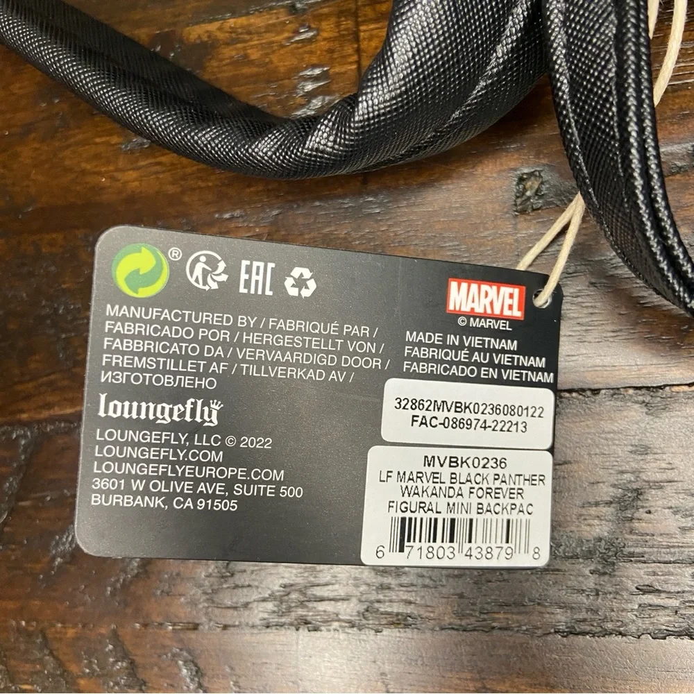 Loungefly Marvel Black Panther Wakanda Forever Mini Backpack NEW with Tags
